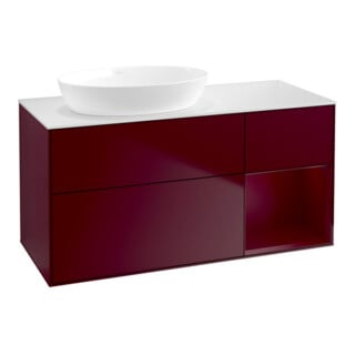V&B Waschtischunterschrank Wandbeleuchtung Finion 120cm, Pl wh. m, Reg Peo m Lac, Peo m