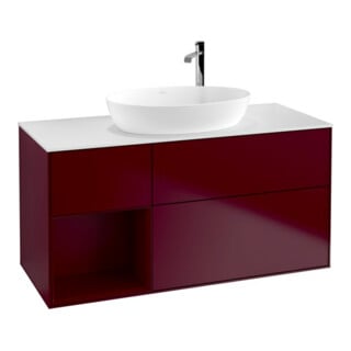 V&B Waschtischunterschrank Wandbeleuchtung Finion 120cm, Pl wh. m, Reg Peo m Lac, Peo m