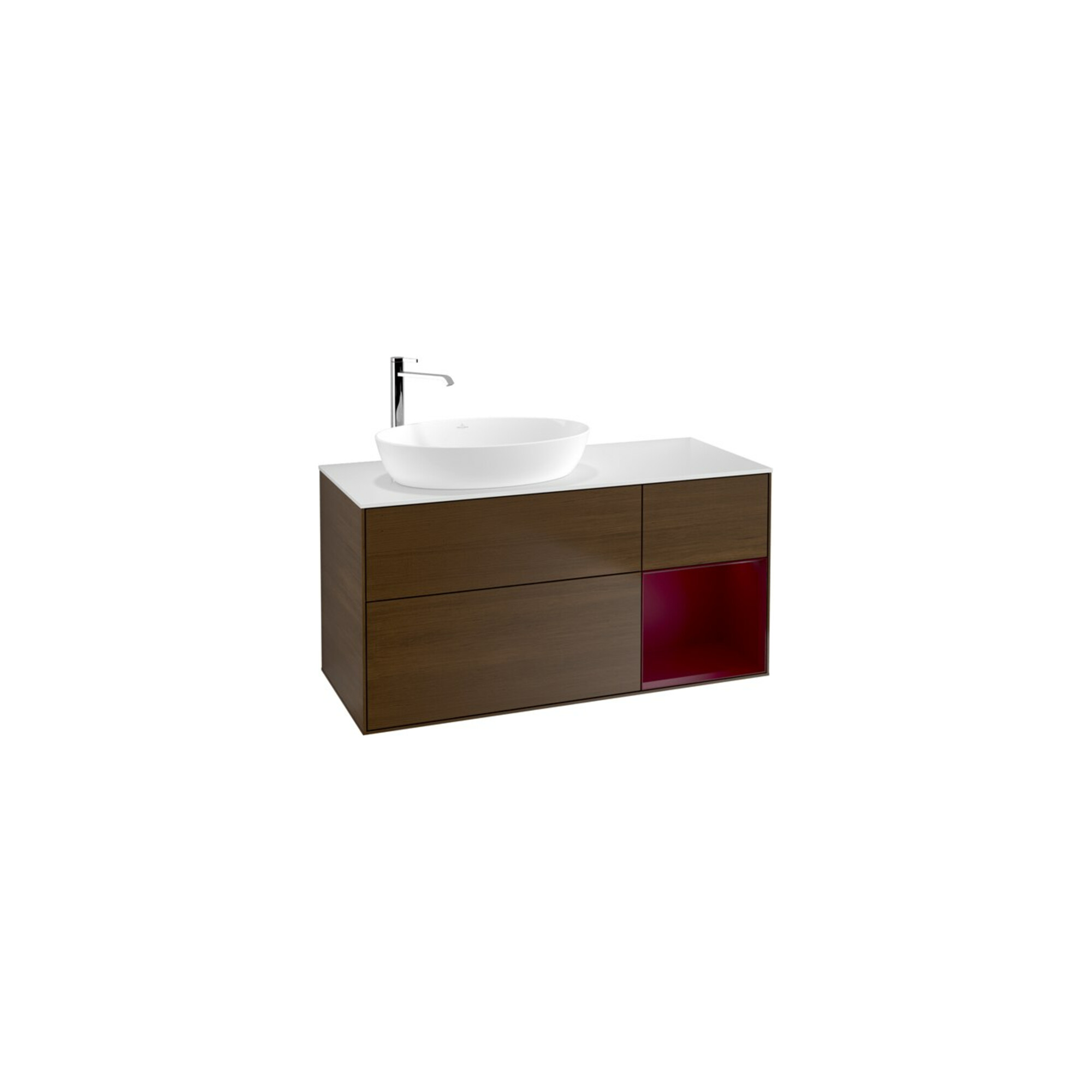 V&B Waschtischunterschrank Wandbeleuchtung Finion 120cm, Pl wh. m, Reg Peo m Lac, wal ven ; Villeroy & Boch