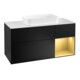 V&B Waschtischunterschrank Wandbeleuchtung Finion 120cm, Pl wh. m, Reg re gol m, bla m Lac-1