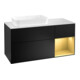 V&B Waschtischunterschrank Wandbeleuchtung Finion 120cm, Pl wh. m, Reg re gol m, bla m Lac-1