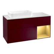 V&B Waschtischunterschrank Wandbeleuchtung Finion 120cm, Pl wh. m, Reg re gol m, Peo m