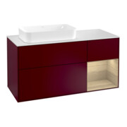 V&B Waschtischunterschrank Wandbeleuchtung Finion 120cm, Pl wh. m, Reg re Oa ven, Peo m