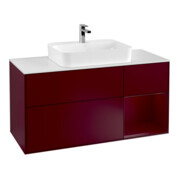 V&B Waschtischunterschrank Wandbeleuchtung Finion 120cm, Pl wh. m, Reg re Peo m, Peo m