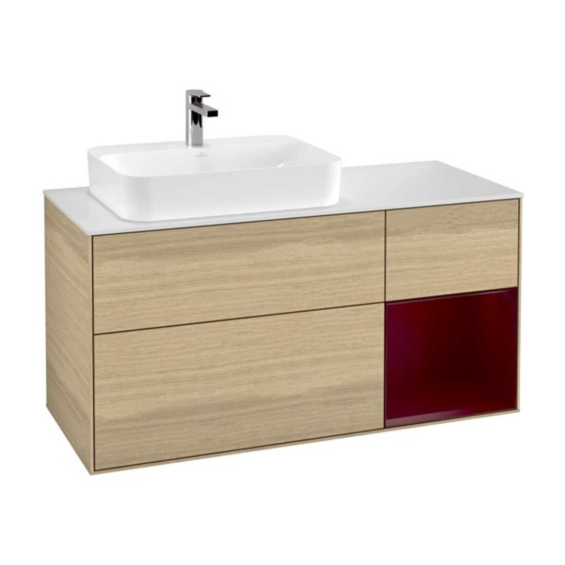 V&B Waschtischunterschrank Wandbeleuchtung Finion 120cm, Pl wh. m, Reg re Peo, Oa ven