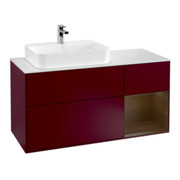 V&B Waschtischunterschrank Wandbeleuchtung Finion 120cm, Pl wh. m, Reg re wal ven, Peo m