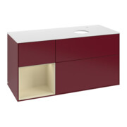 V&B Waschtischunterschrank Wandbeleuchtung Finion 120cm, Pl wh. m, Reg si Gr m Lac, Peo m