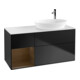 V&B Waschtischunterschrank Wandbeleuchtung Finion 120cm, Pl wh. m, Reg wal ven, bla m Lac-1