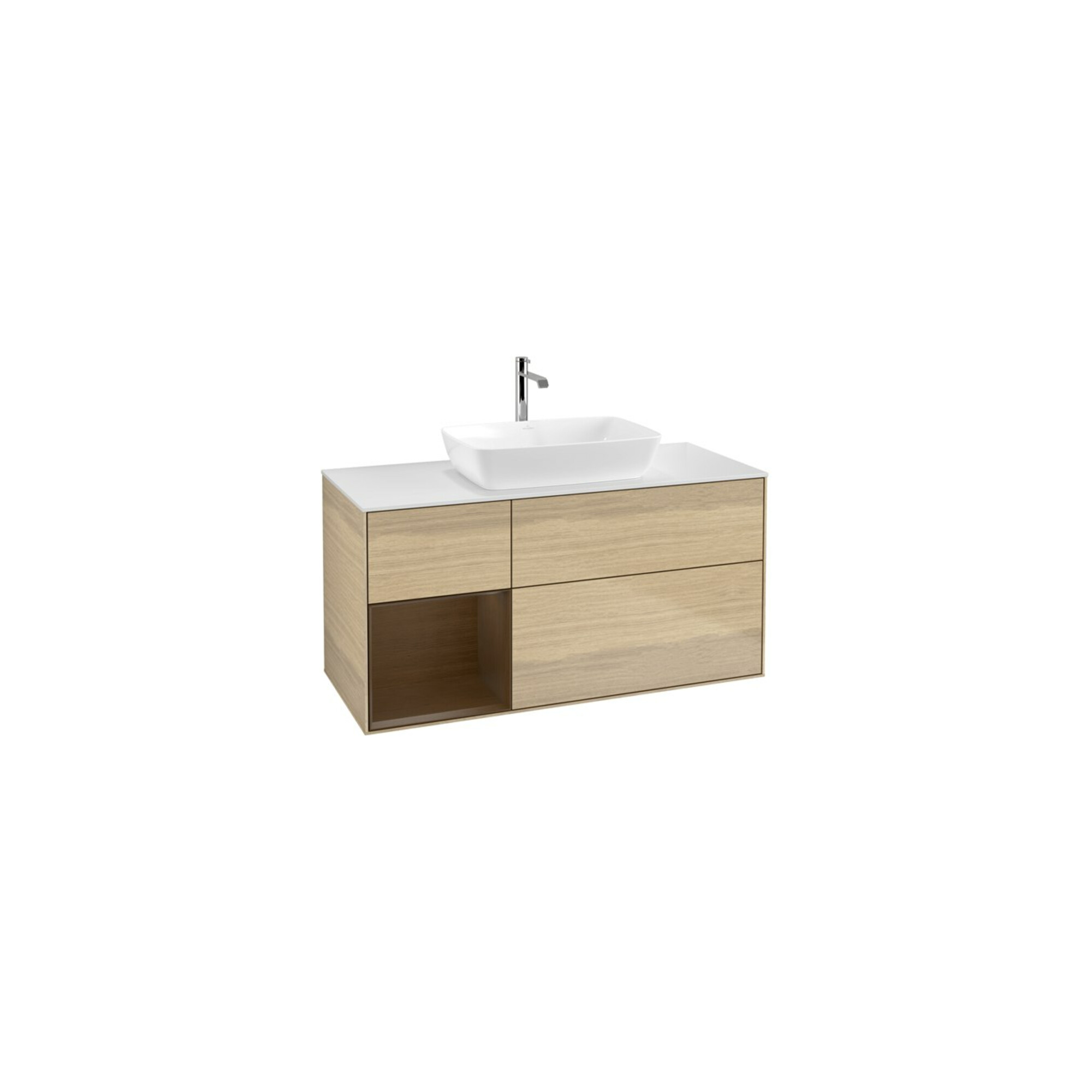 V&B Waschtischunterschrank Wandbeleuchtung Finion 120cm, Pl wh. m, Reg wal ven, Oa ven ; Villeroy & Boch