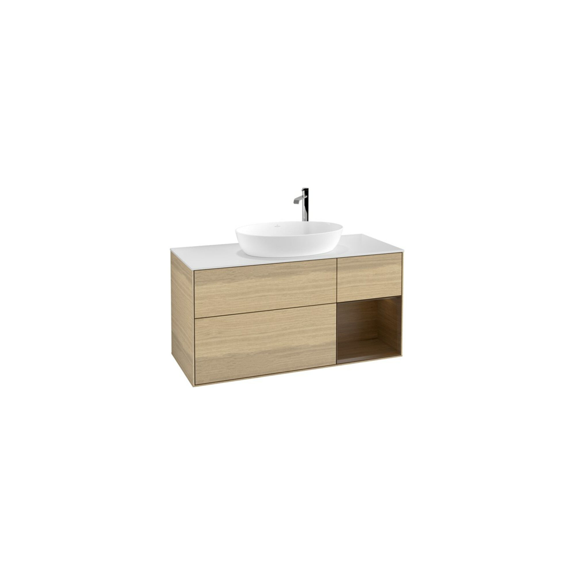 V&B Waschtischunterschrank Wandbeleuchtung Finion 120cm, Pl wh. m, Reg wal ven, Oa ven ; Villeroy & Boch