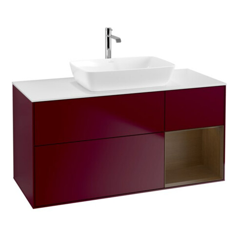V&B Waschtischunterschrank Wandbeleuchtung Finion 120cm, Pl wh. m, Reg wal ven, Peo m