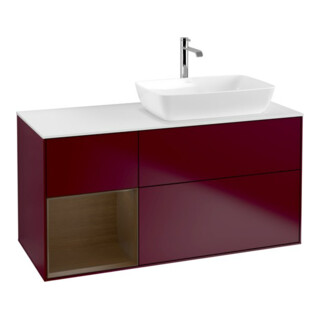 V&B Waschtischunterschrank Wandbeleuchtung Finion 120cm, Pl wh. m, Reg wal ven, Peo m