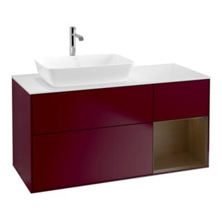 V&B Waschtischunterschrank Wandbeleuchtung Finion 120cm, Pl wh. m, Reg wal ven, Peo m