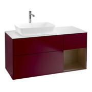 V&B Waschtischunterschrank Wandbeleuchtung Finion 120cm, Pl wh. m, Reg wal ven, Peo m