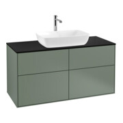 V&B Waschtischunterschrank Wandbeleuchtung Finion 120x60,3cm, Abd.-Pl. bla m, Oli. m Lac