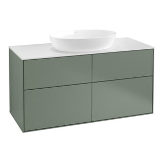 V&B Waschtischunterschrank Wandbeleuchtung Finion 120x60,3cm, Abd.-Pl. wh. m, Oli. m Lac