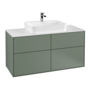 V&B Waschtischunterschrank Wandbeleuchtung Finion 120x60,3cm, Abd.-Pl. wh. m, Oli. m Lac