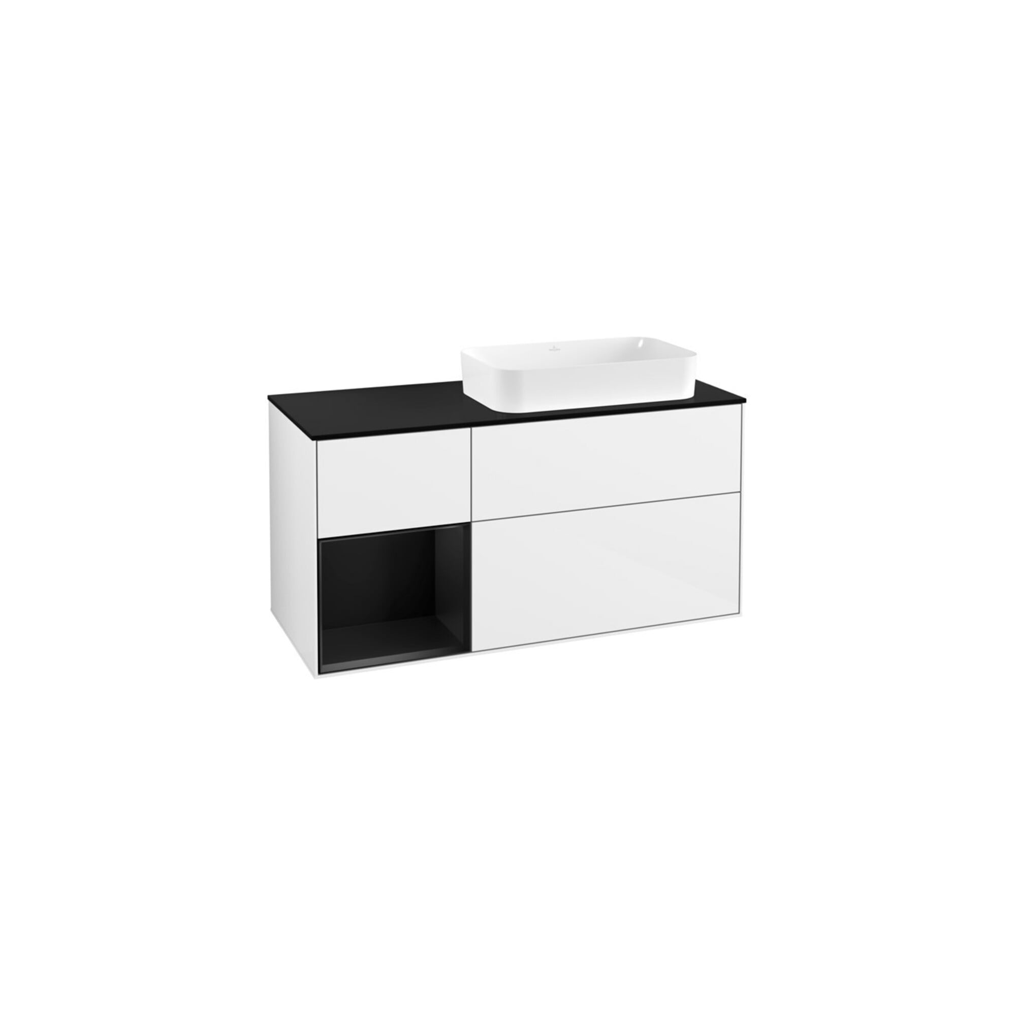 V&B Waschtischunterschrank Wandbeleuchtung Finion 120x60 cm, Reg li bla m Lac, glo wh. Lac ; Villeroy & Boch