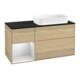 V&B Waschtischunterschrank Wandbeleuchtung Finion 120x60 cm, Reg li wh. m Lac, Oak Veneer-1