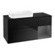 V&B Waschtischunterschrank Wandbeleuchtung Finion 120x60 cm, Reg re Anthrac. m, bla m Lac-1