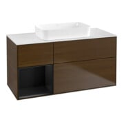 V&B Waschtischunterschrank Wandbeleuchtung Finion 120x60 cm, Reg re bla m Lac, wal veneer
