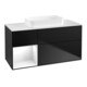 V&B Waschtischunterschrank Wandbeleuchtung Finion 120x60 cm, Reg re glo wh. Lac, bla m Lac-1