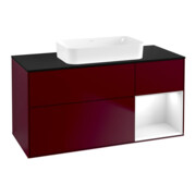 V&B Waschtischunterschrank Wandbeleuchtung Finion 120x60 cm, Reg re glo wh. Lac, Peo Matt