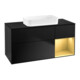 V&B Waschtischunterschrank Wandbeleuchtung Finion 120x60 cm, Reg re gol m, bla m lacquer-1