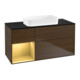 V&B Waschtischunterschrank Wandbeleuchtung Finion 120x60 cm, Reg re gol m, Walnut veneer-1