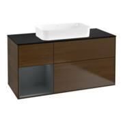 V&B Waschtischunterschrank Wandbeleuchtung Finion 120x60 cm, Reg re md bl. m Lac, wal ven