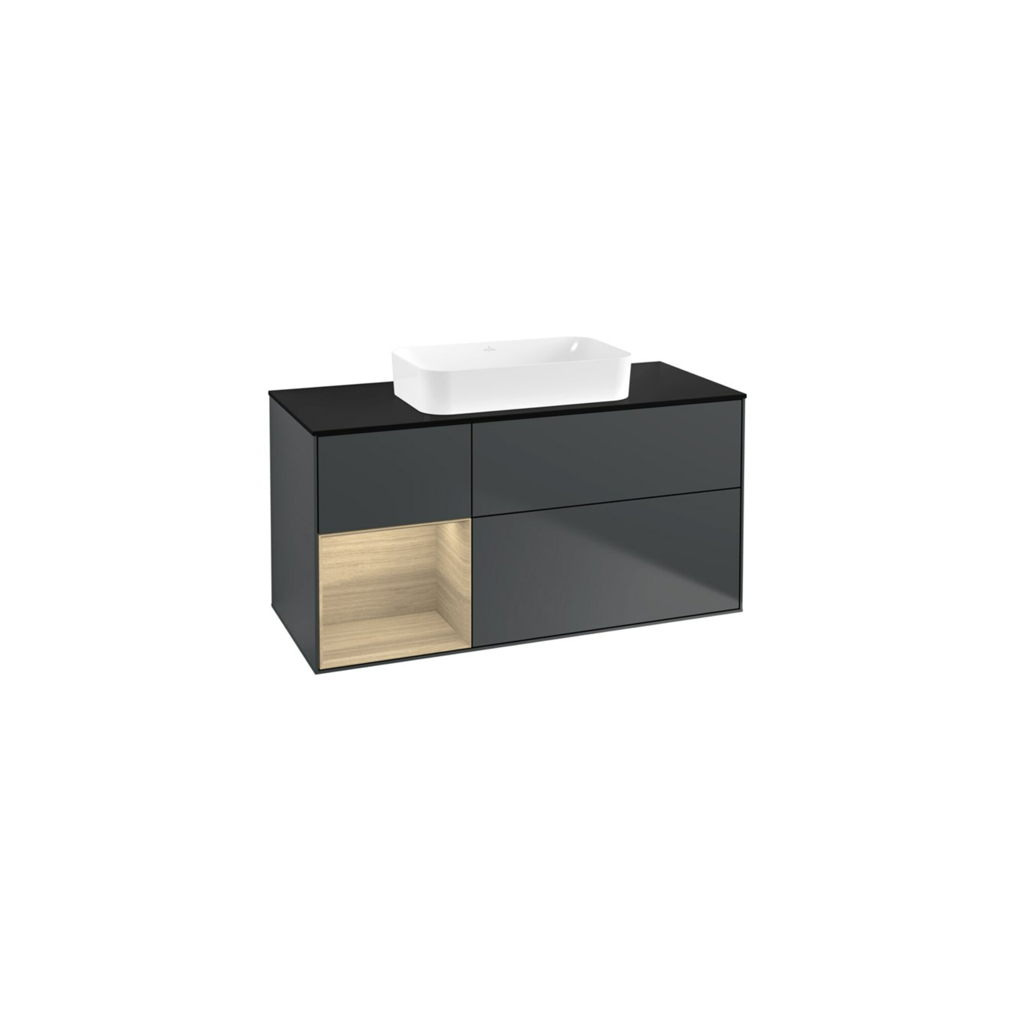 V&B Waschtischunterschrank Wandbeleuchtung Finion 120x60 cm, Reg re Oa ven, md bl. m Lac ; Villeroy & Boch