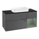 V&B Waschtischunterschrank Wandbeleuchtung Finion 120x60 cm, Reg re Oli. m Lac, Anthrac. m-1
