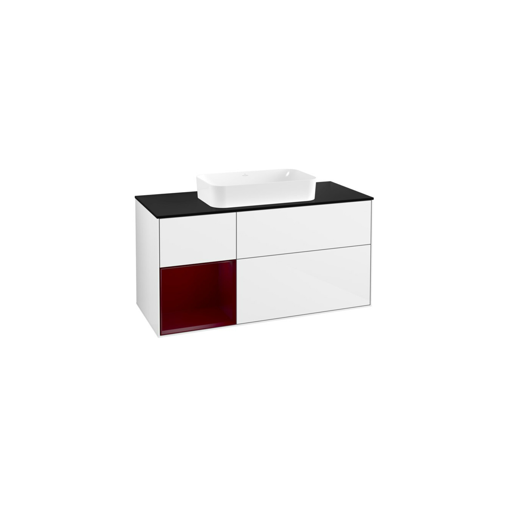 V&B Waschtischunterschrank Wandbeleuchtung Finion 120x60 cm, Reg re Peo, glo white lacquer ; Villeroy & Boch