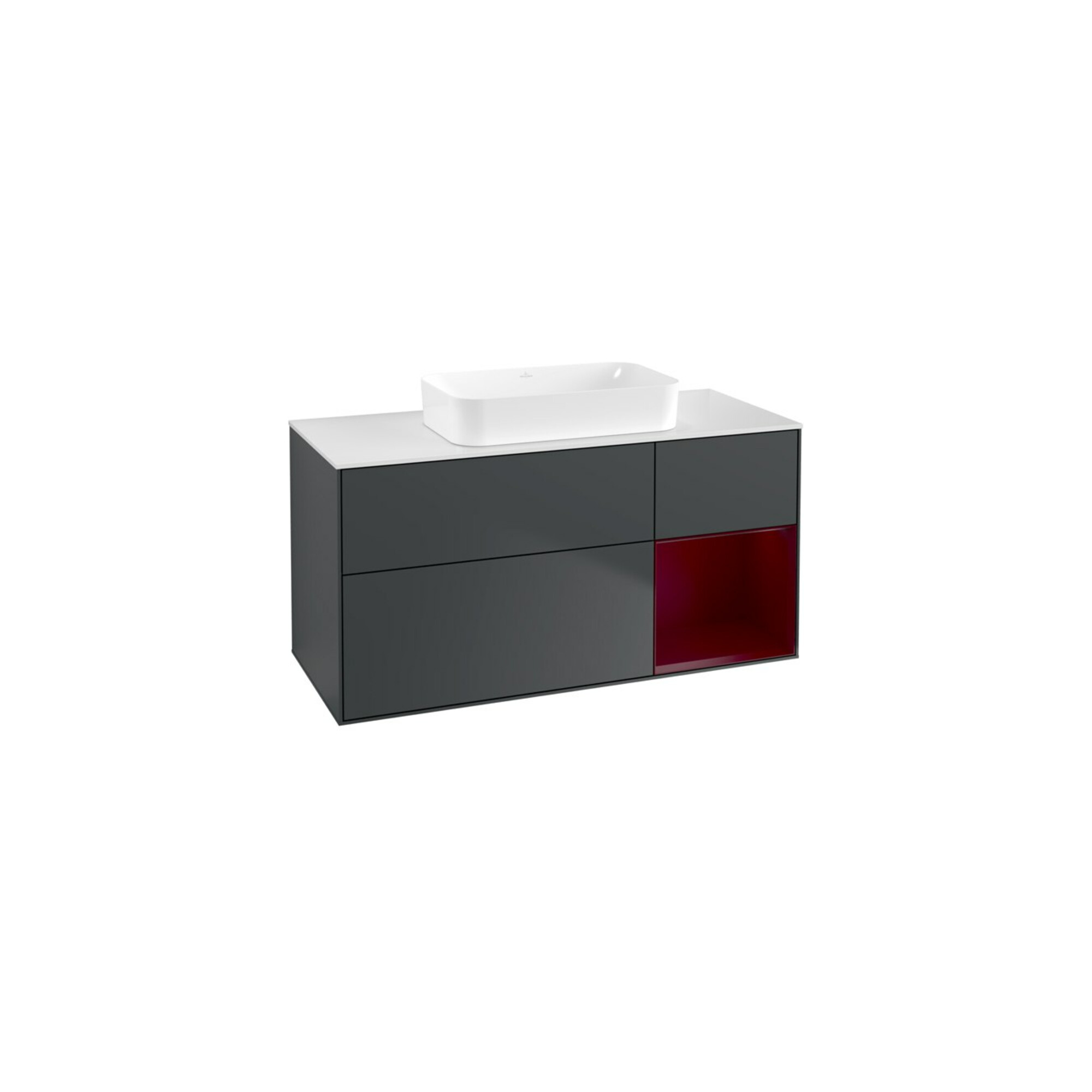 V&B Waschtischunterschrank Wandbeleuchtung Finion 120x60 cm, Reg re Peo, md bl. m Lacquer ; Villeroy & Boch