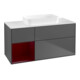 V&B Waschtischunterschrank Wandbeleuchtung Finion 120x60 cm, Reg re Peony, Anthracite matt-1