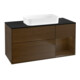 V&B Waschtischunterschrank Wandbeleuchtung Finion 120x60 cm, Reg re wal ven, Walnut veneer-1
