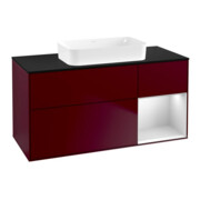 V&B Waschtischunterschrank Wandbeleuchtung Finion 120x60 cm, Reg re wh. m Lac, Peony Matt