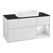 V&B Waschtischunterschrank Wandbeleuchtung Finion 120x60 cm, Reg re wh. m Lac, wh. m Lac