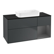 V&B Waschtischunterschrank Wandbeleuchtung Finion 120x60 cm, Rg r Anthrac. m, md bl. m Lac