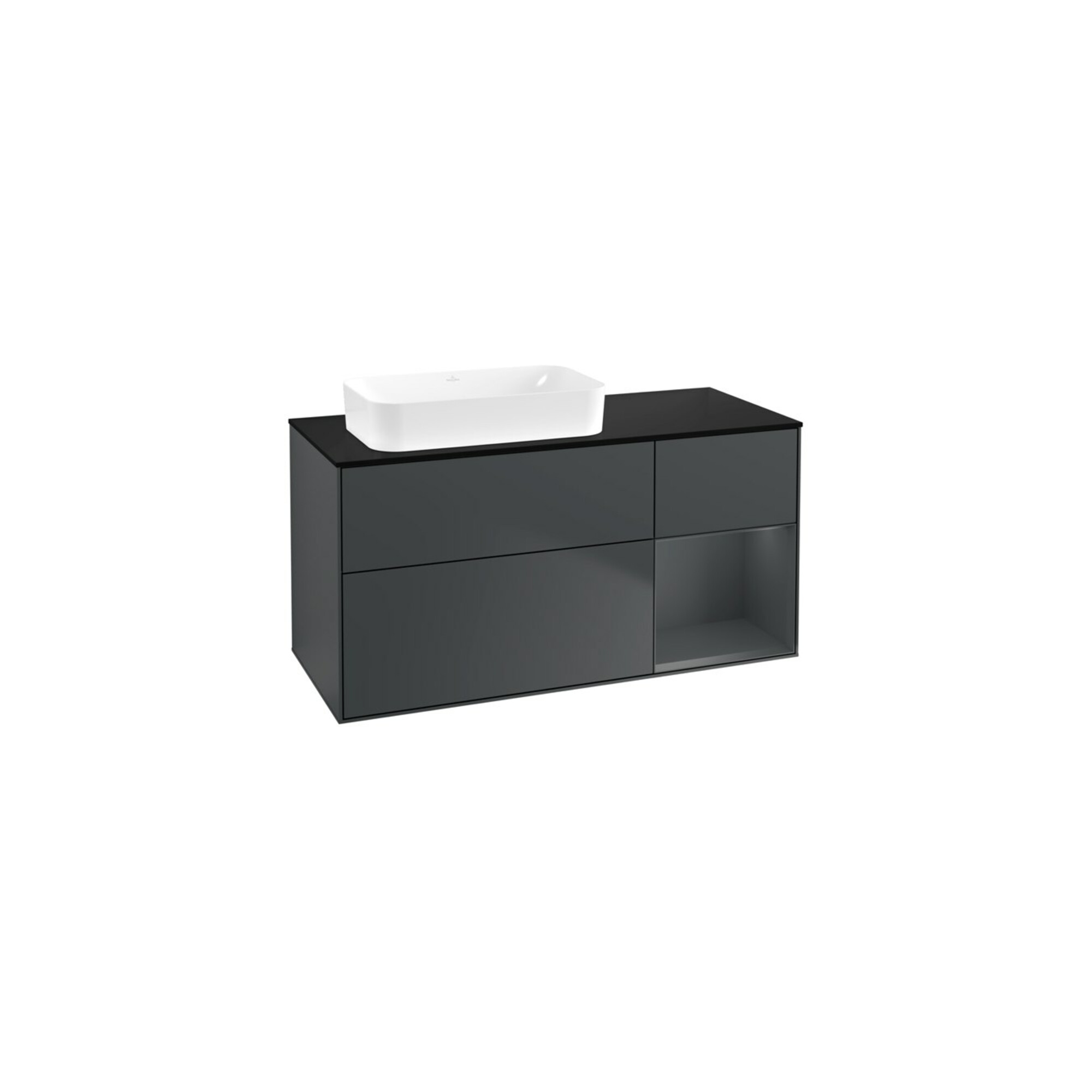 V&B Waschtischunterschrank Wandbeleuchtung Finion 120x60 cm, Rg r md b m Lac, md bl. m Lac ; Villeroy & Boch