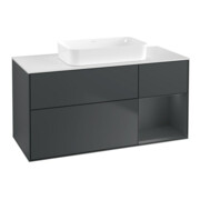 V&B Waschtischunterschrank Wandbeleuchtung Finion 120x60 cm, Rg r md b m Lac, md bl. m Lac