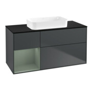 V&B Waschtischunterschrank Wandbeleuchtung Finion 120x60 cm, Rg r Oli. m Lac, md bl. m Lac