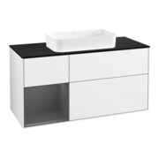 V&B Waschtischunterschrank Wandbeleuchtung Finion 120x60 cm, Rg re Anthrac. m, glo wh. Lac