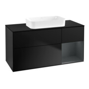 V&B Waschtischunterschrank Wandbeleuchtung Finion 120x60 cm, Rg re md bl. m Lac, bla m Lac