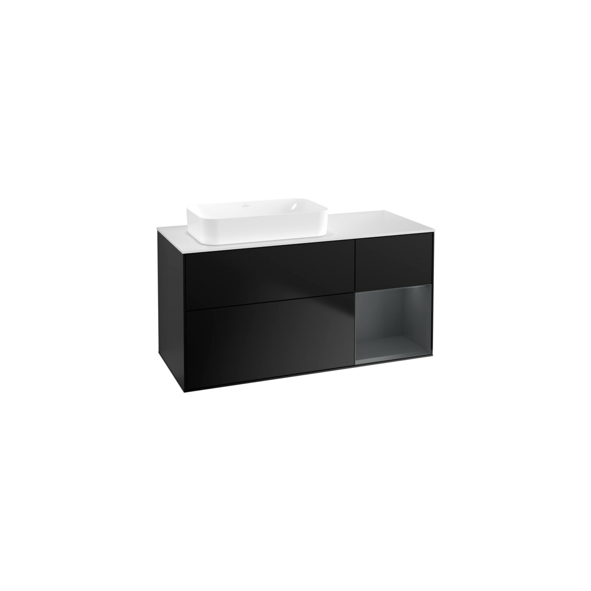 V&B Waschtischunterschrank Wandbeleuchtung Finion 120x60 cm, Rg re md bl. m Lac, bla m Lac ; Villeroy & Boch