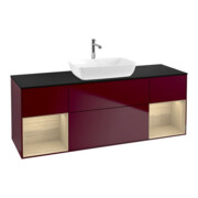 V&B Waschtischunterschrank Wandbeleuchtung Finion 160cm, Abd.-Pl. bla m, Reg Oa ven, Peo m