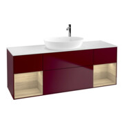 V&B Waschtischunterschrank Wandbeleuchtung Finion 160cm, Abd.-Pl. wh. m, Reg Oa ven, Peo m