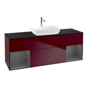 V&B Waschtischunterschrank Wandbeleuchtung Finion 160cm, Pl b m, Reg Anthrac. m Lac, Peo m