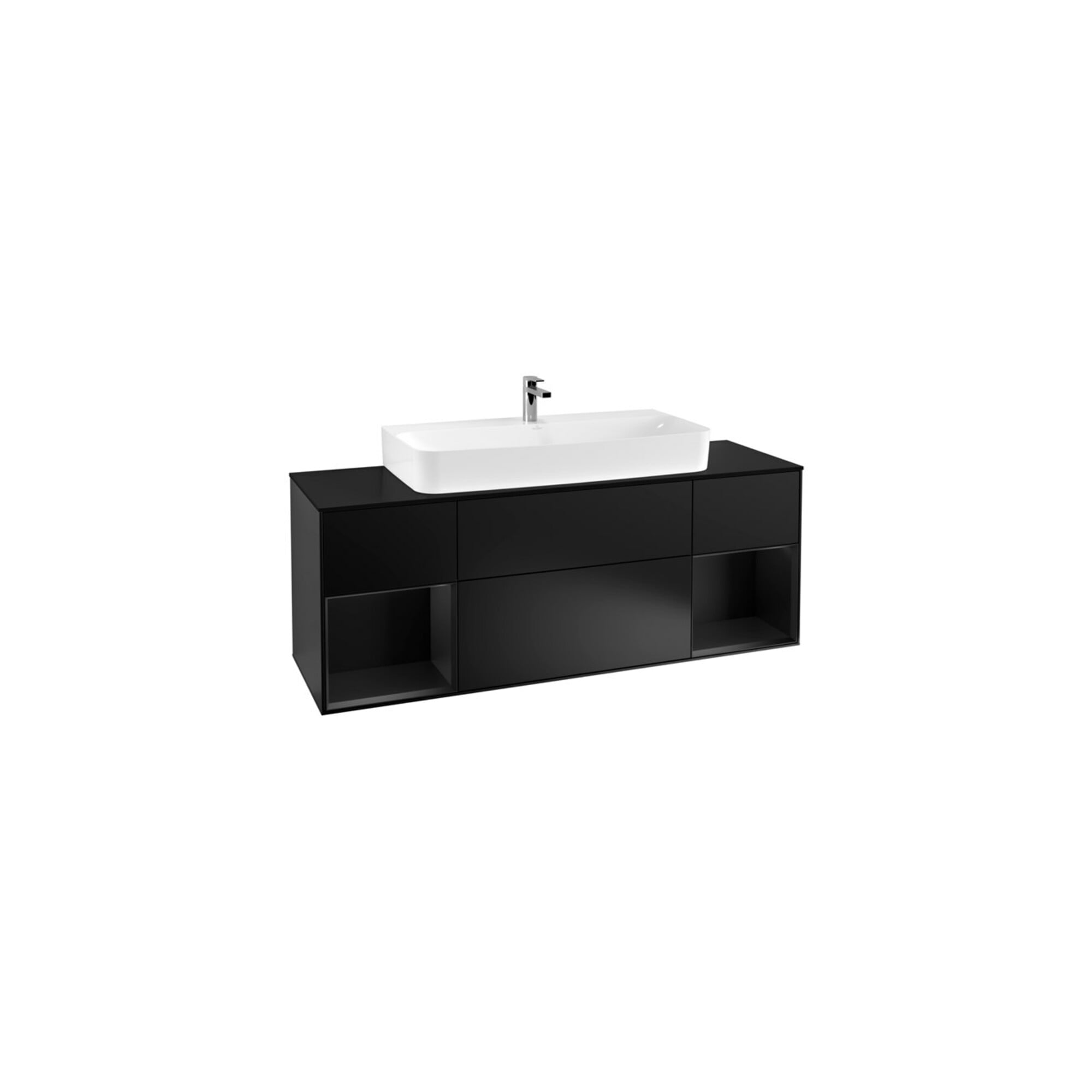 V&B Waschtischunterschrank Wandbeleuchtung Finion 160cm, Pl b m, Reg bla m Lac, bla m Lac ; Villeroy & Boch