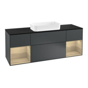 V&B Waschtischunterschrank Wandbeleuchtung Finion 160cm, Pl b m, Reg Oa ven, md bl. m Lac